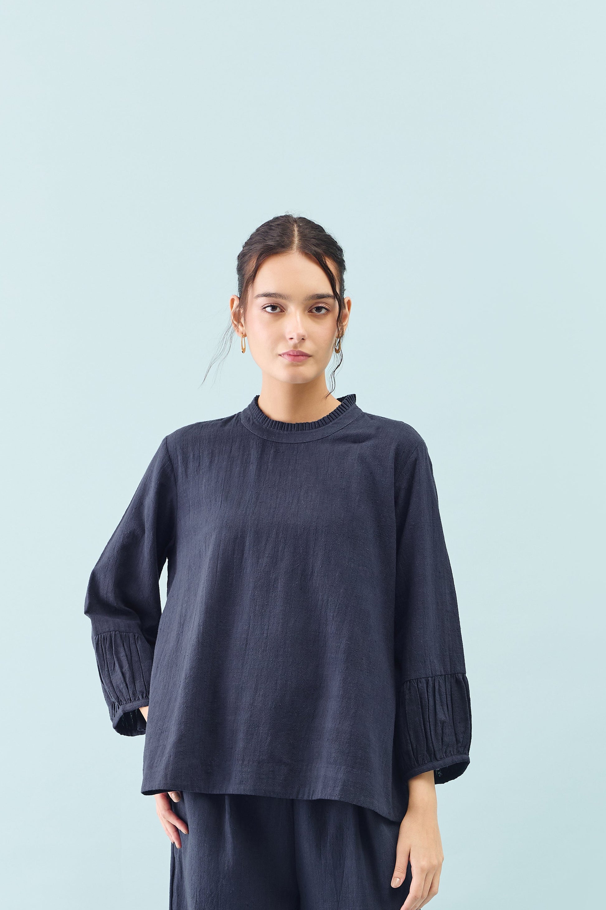Indigo Tūla chidiya embroidered Top