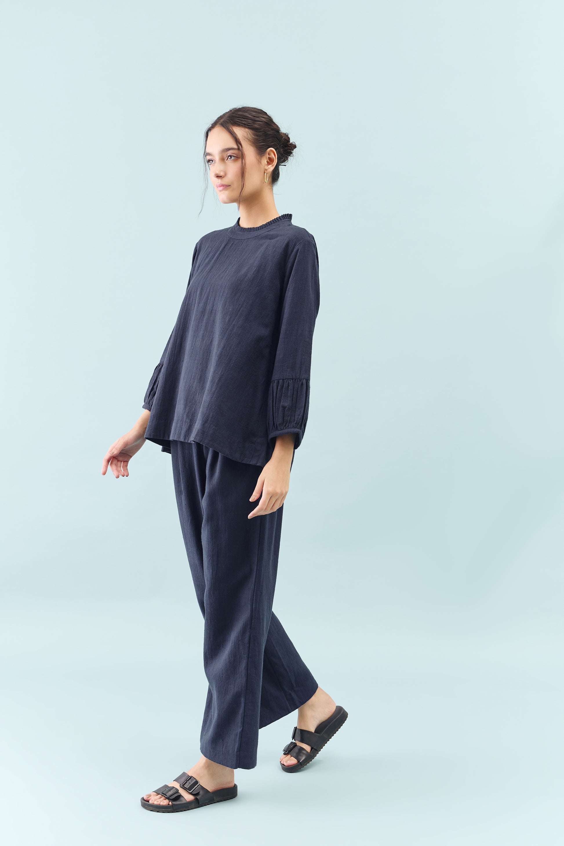 Indigo Tūla chidiya embroidered Top