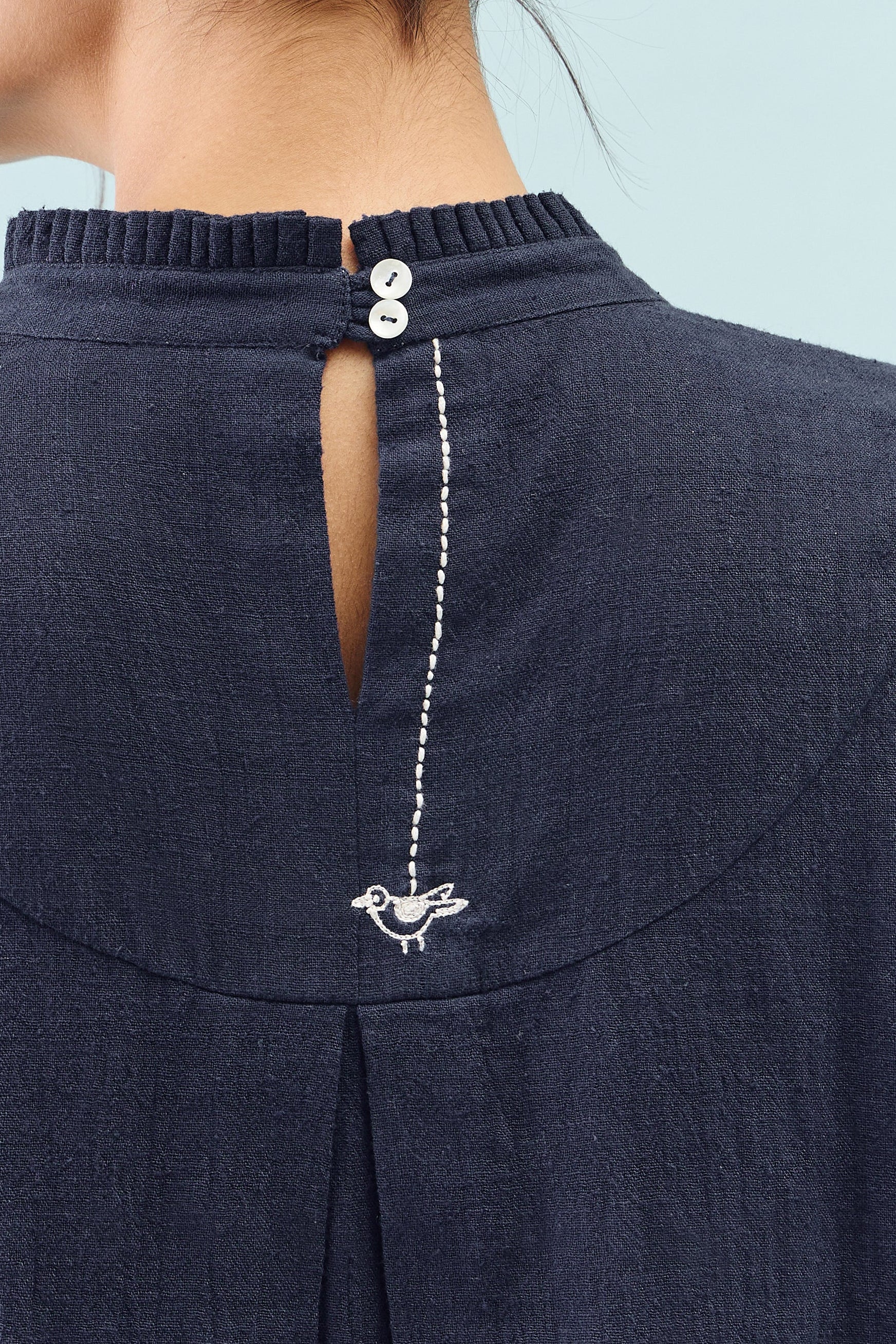 Indigo Tūla chidiya embroidered Top