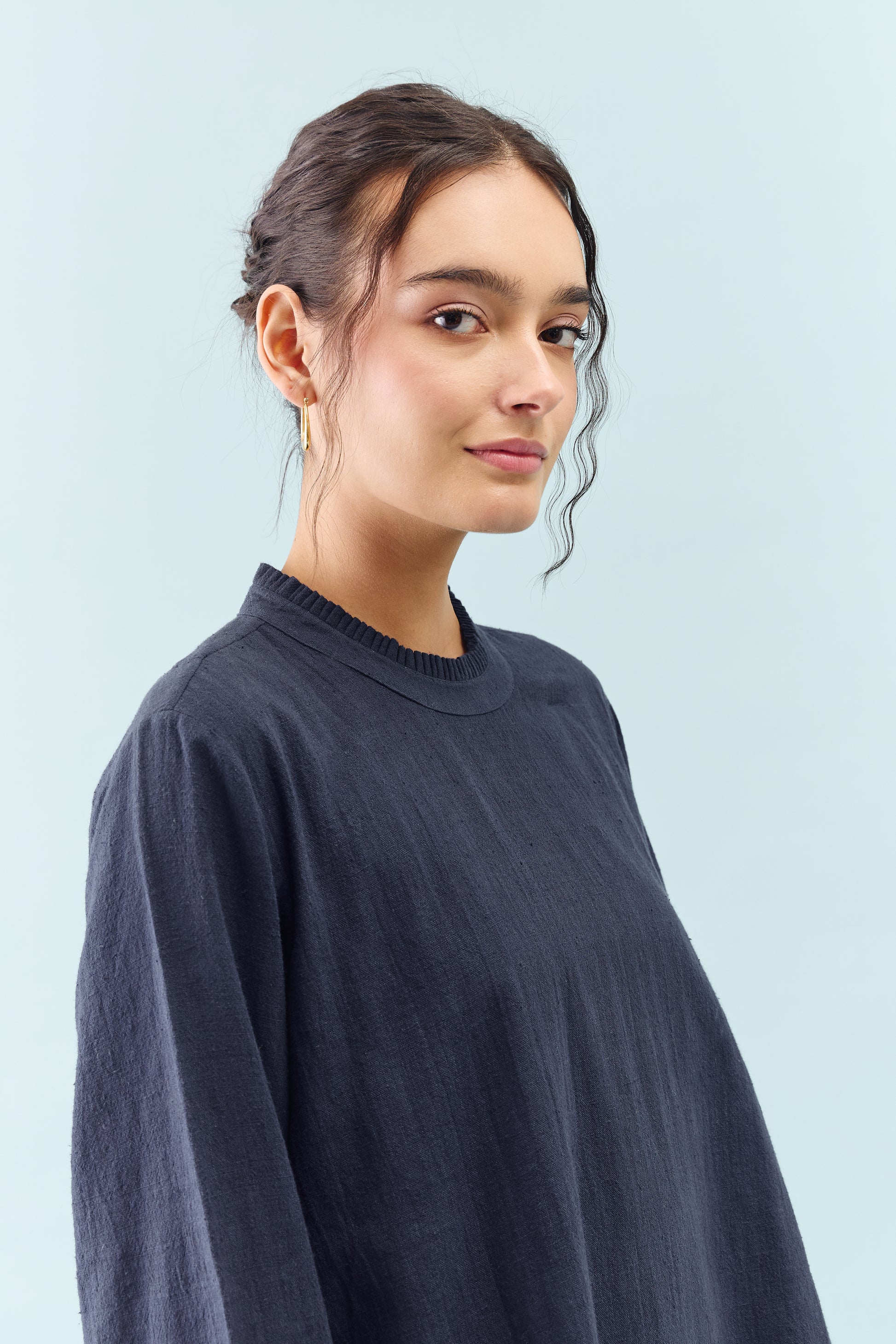 Indigo Tūla chidiya embroidered Top