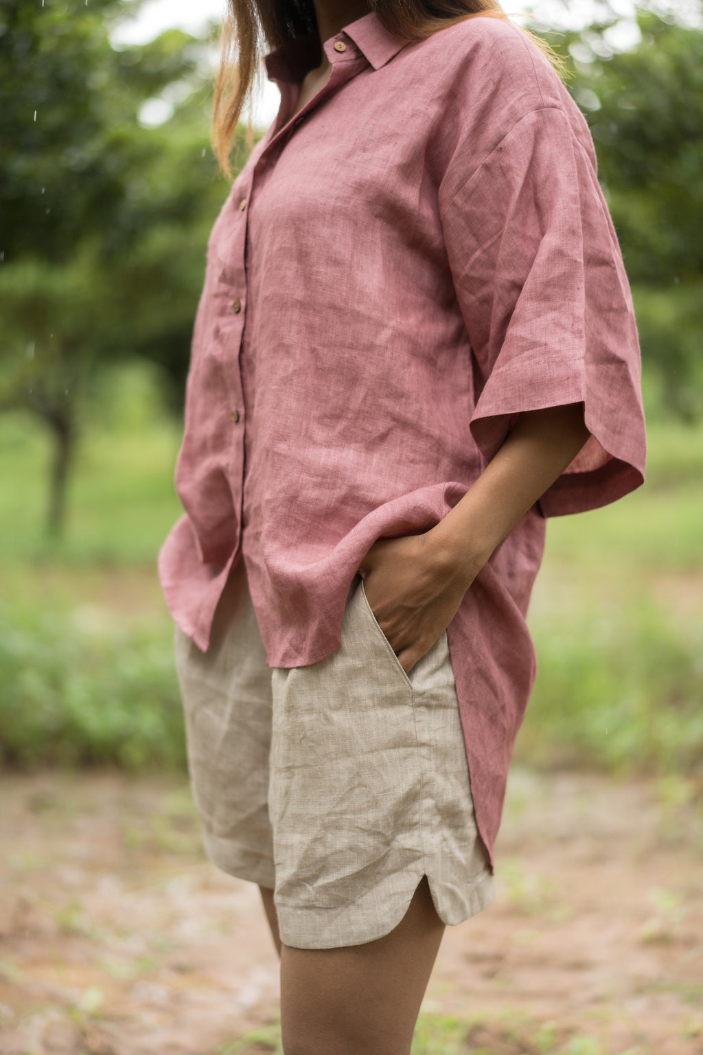 Snowdrop Linen Short Pants