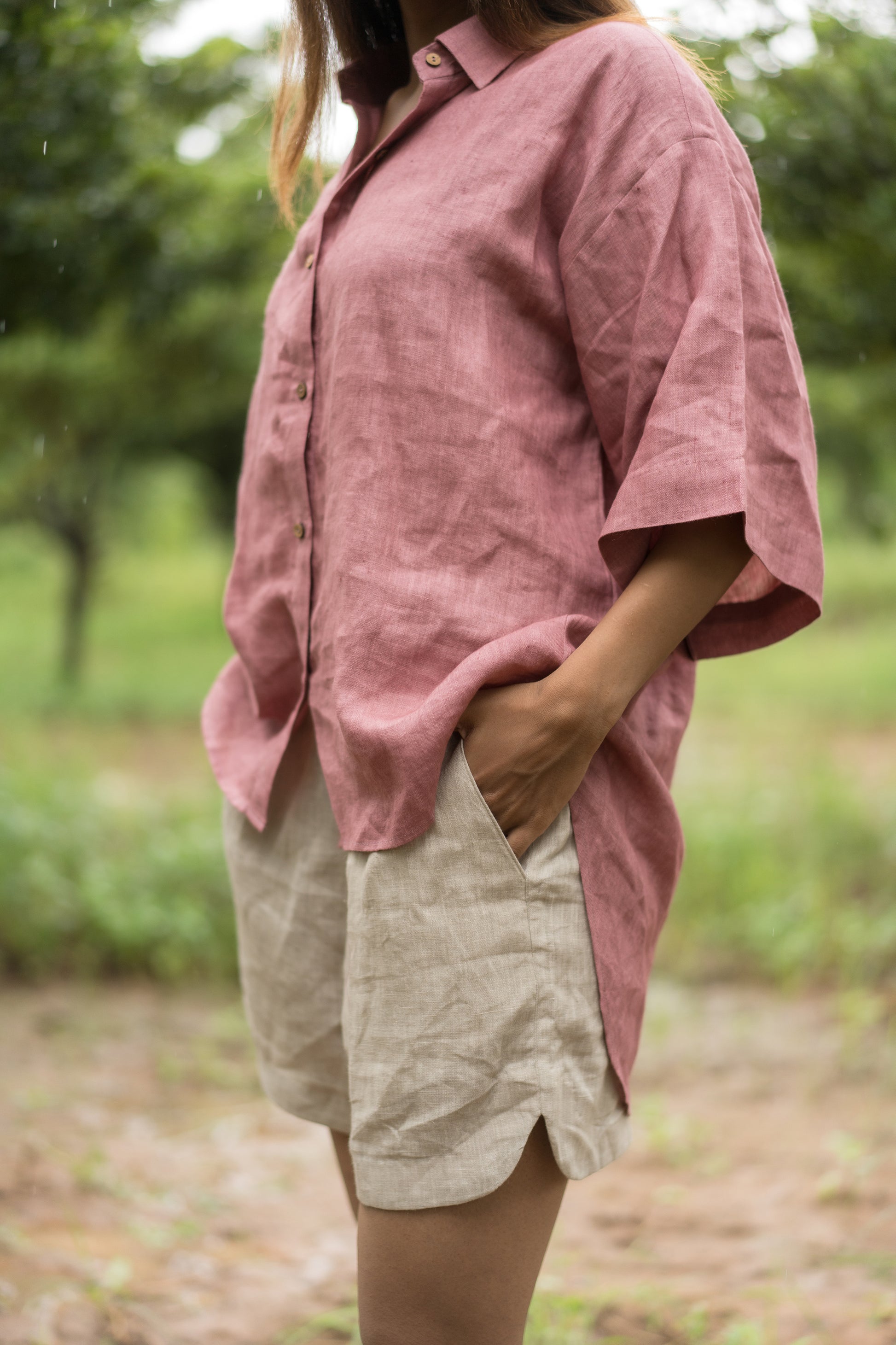 Snowdrop Linen Short Pants