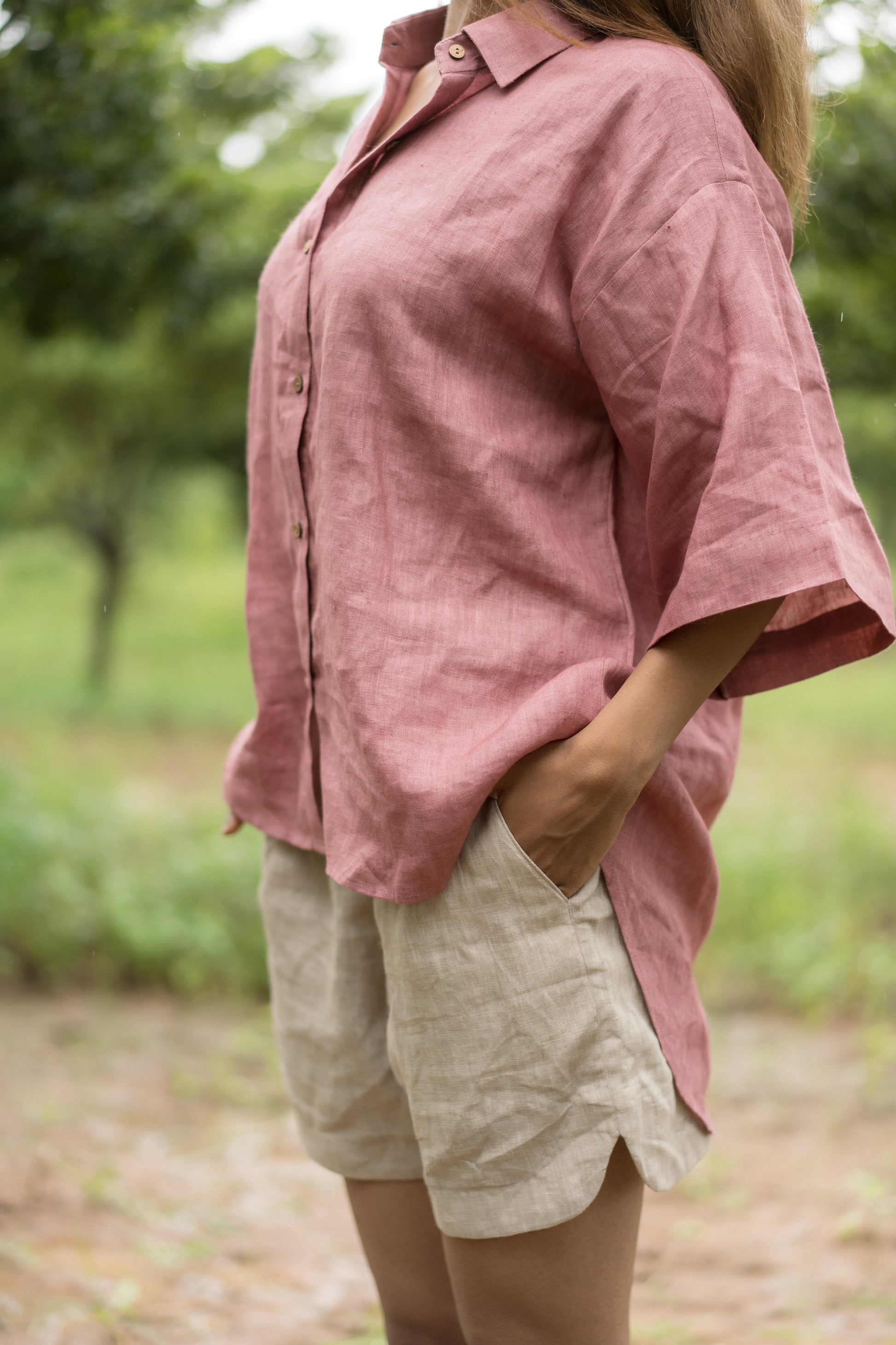 Snowdrop Linen Short Pants