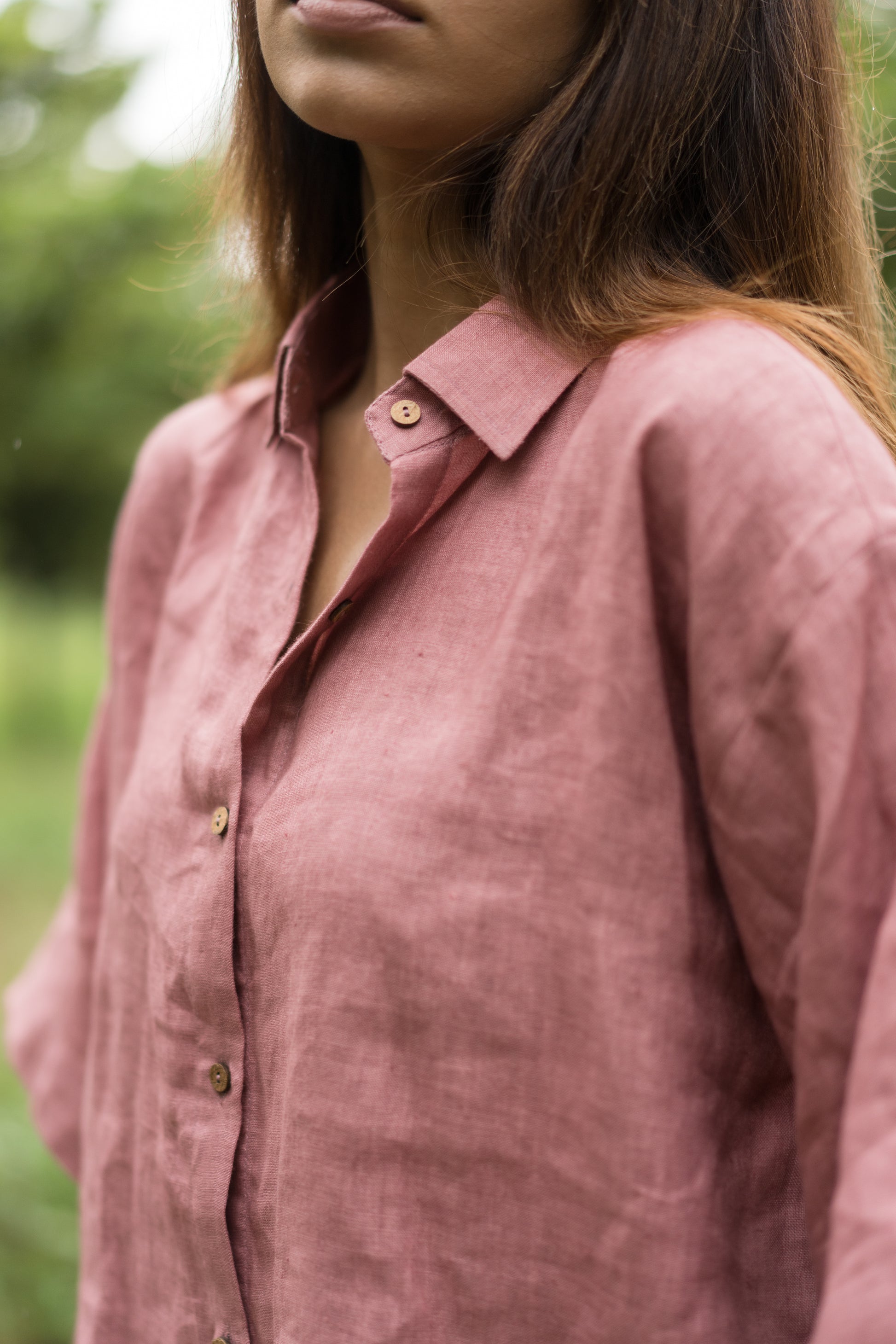 Frangipani Linen Shirt